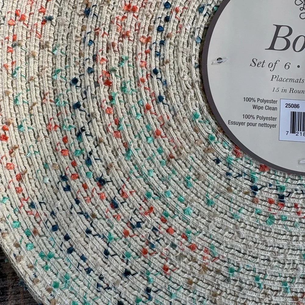 Multicolor Round Placemat - Set of 6